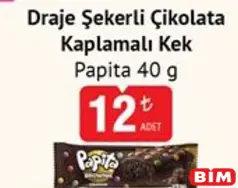 PAPİTA DRAJE ŞEKERLİ ÇİKOLATA KAPLAMALI KEK 40 G